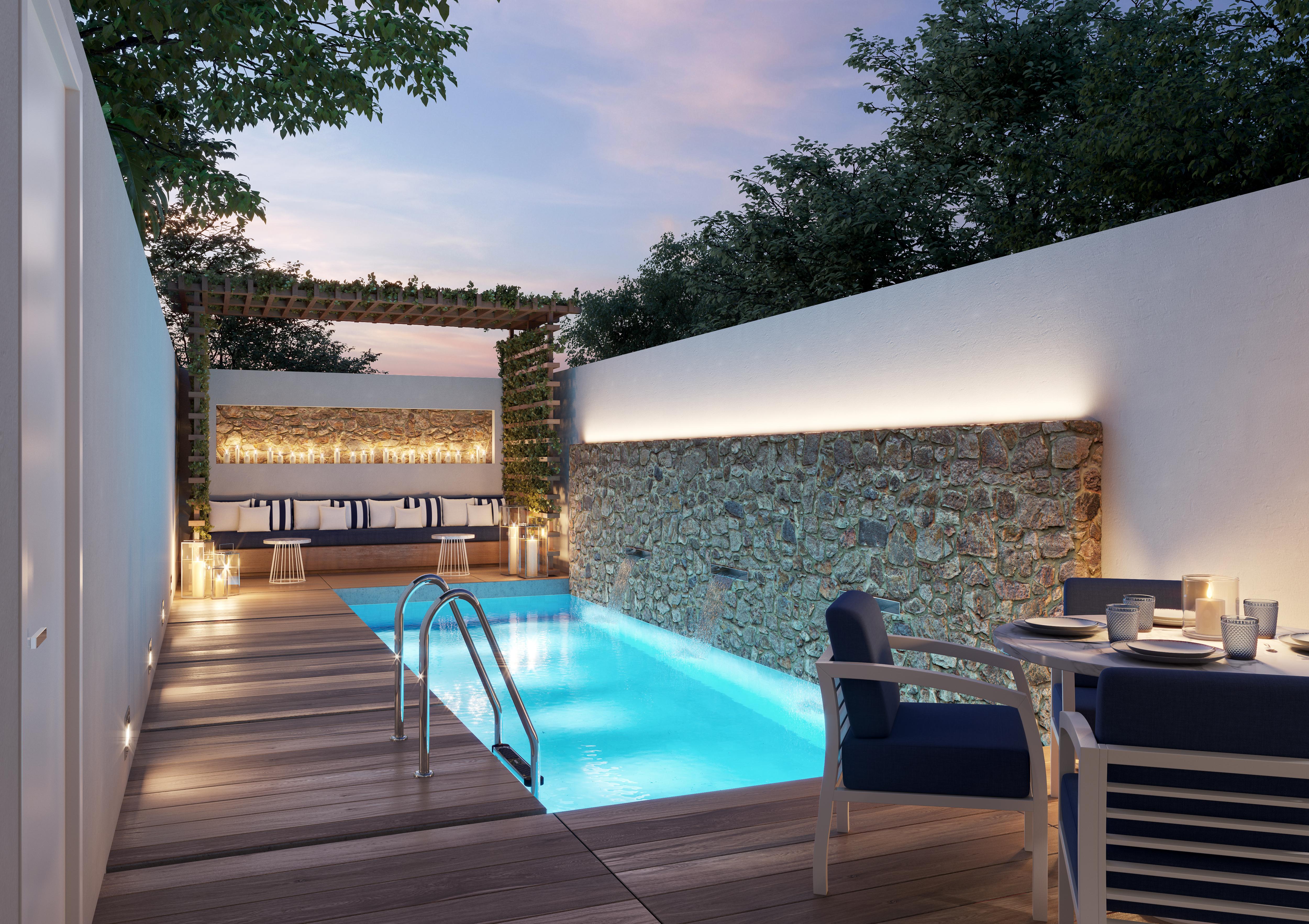 Minos Imperial Luxury Beach Resort & Spa Milatos Extérieur photo The private pool of a suite at the hotel