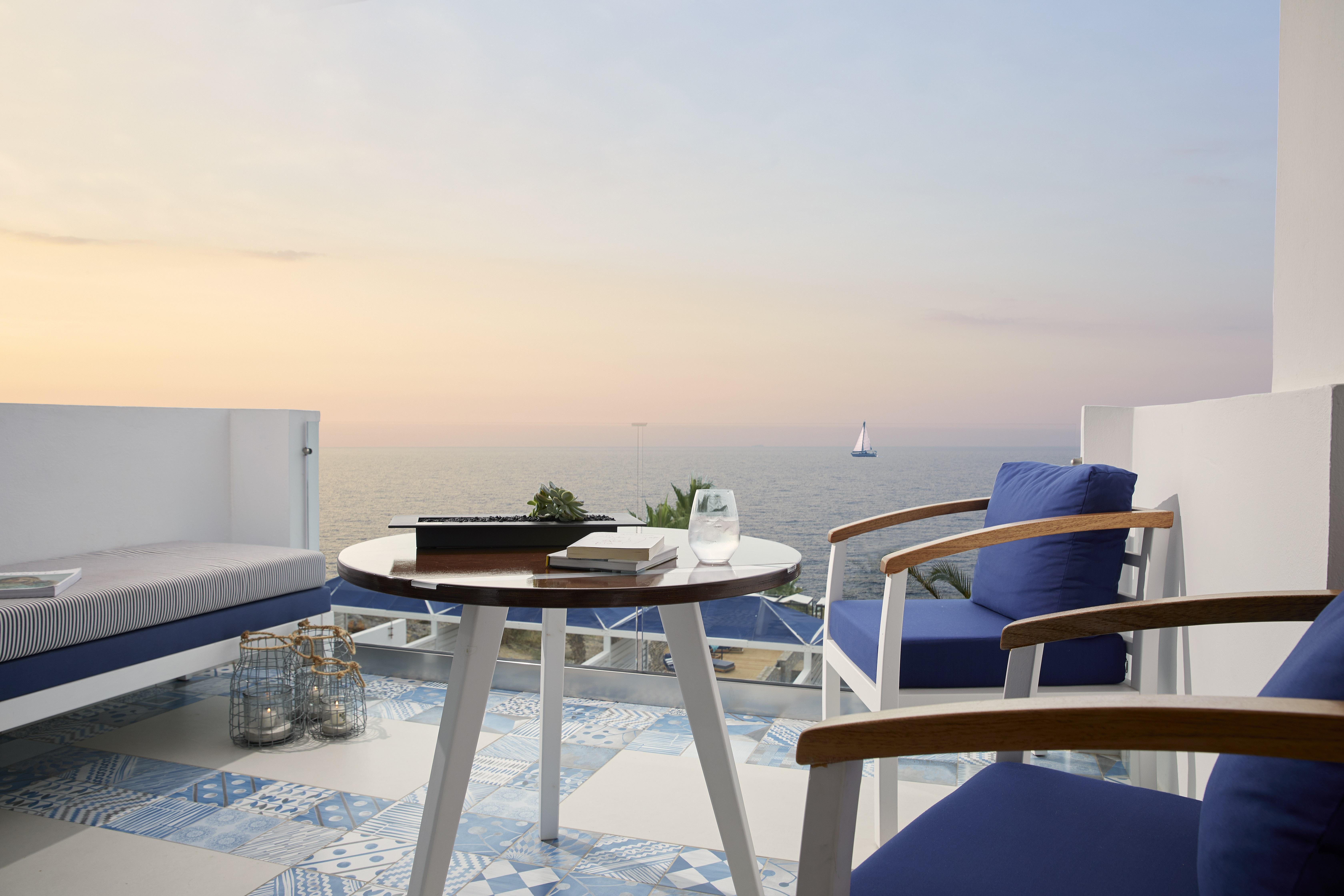 Minos Imperial Luxury Beach Resort & Spa Milatos Extérieur photo The view from the balcony of a suite on the 10th floor of the hotel