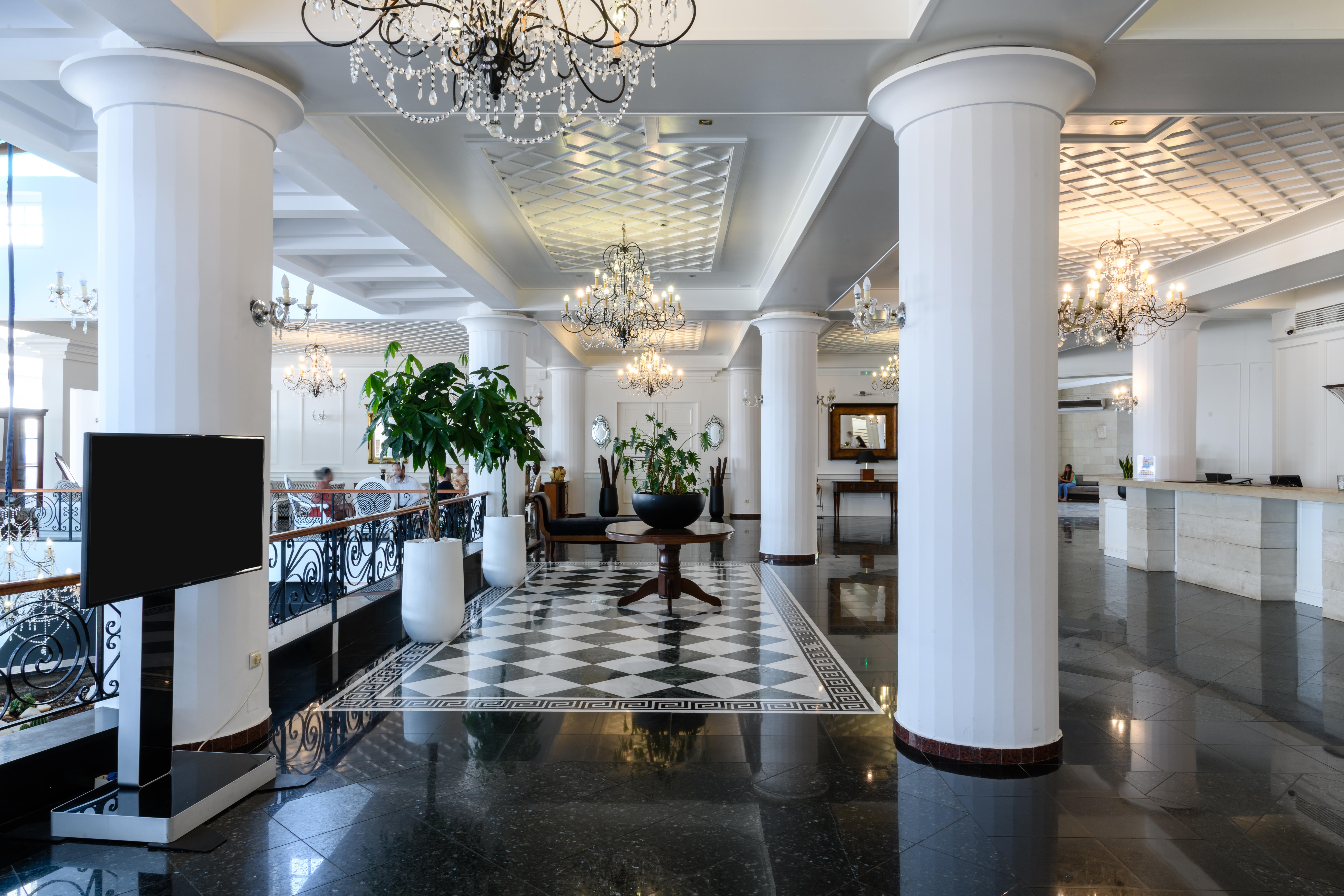 Minos Imperial Luxury Beach Resort & Spa Milatos Extérieur photo The lobby of the hotel